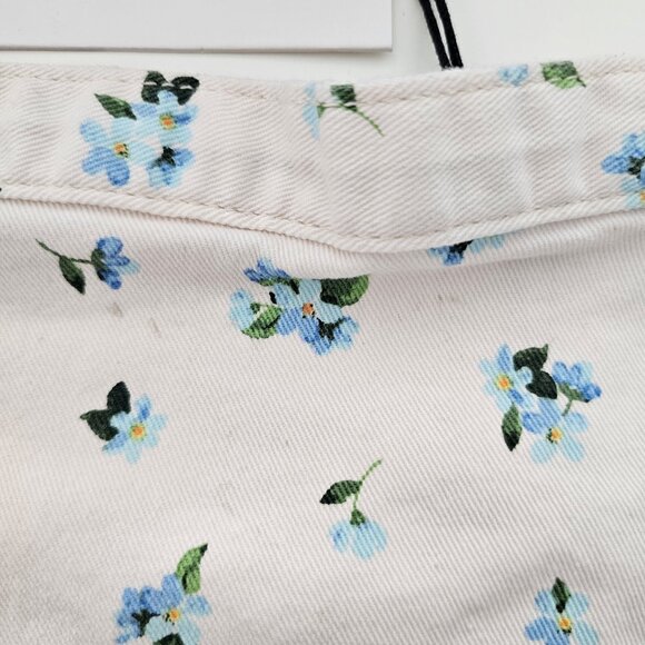 NWT | WeWoreWhat x Revolve White Blue Floral Cut Out Mini Skirt Large - Picture 9 of 9